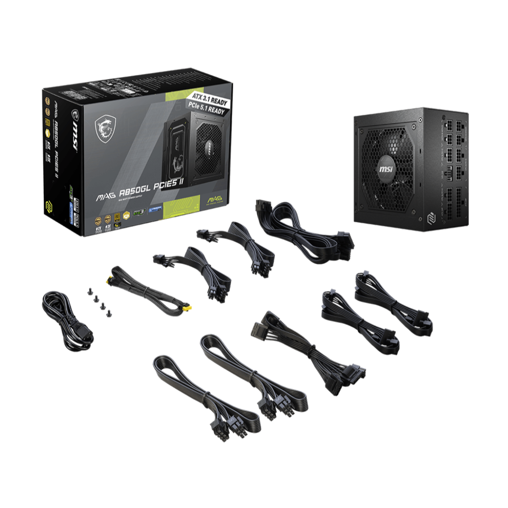 MSI Mag A850GL PCIE5 II Power Supply Unit